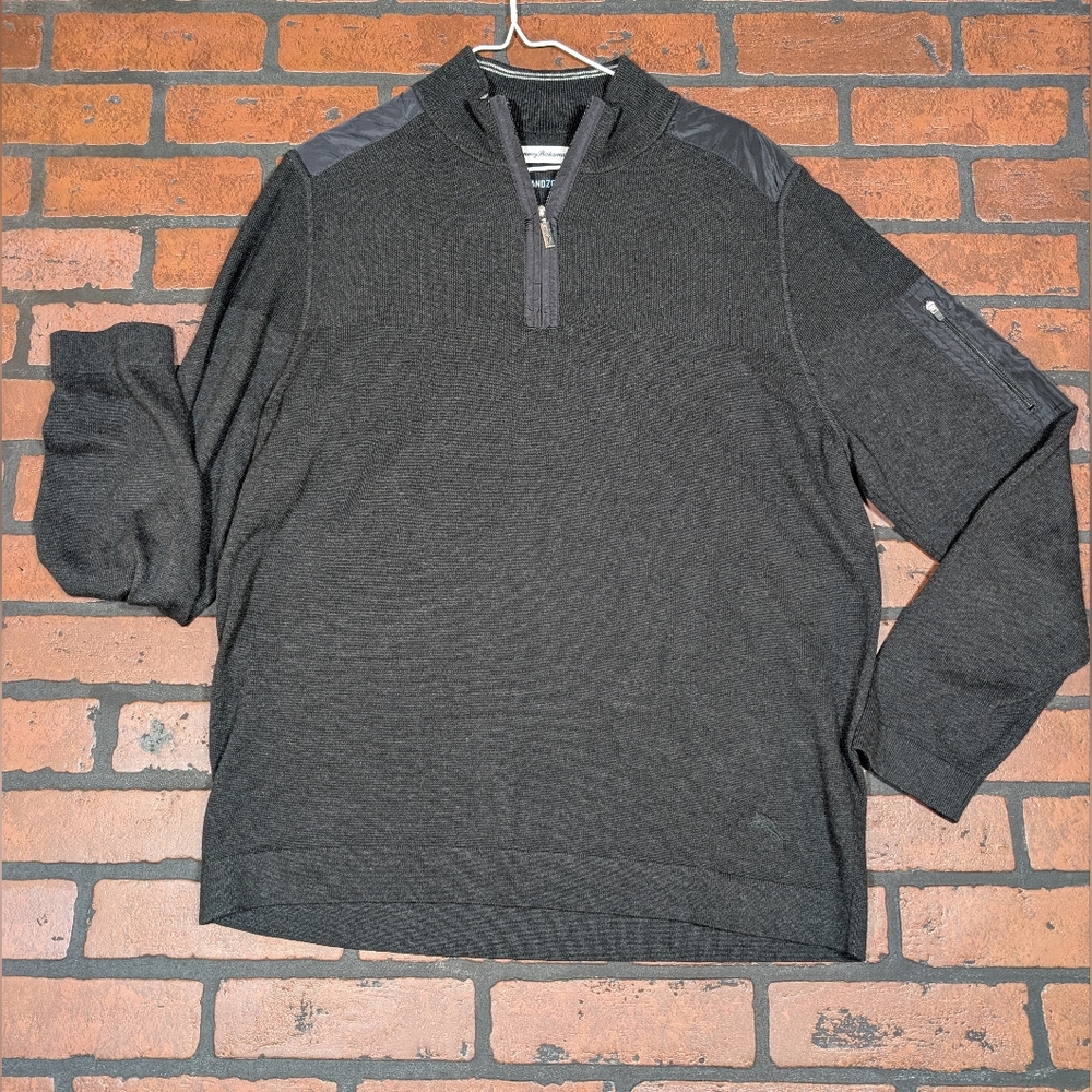 Tommy Bahama Islandzone - Gray Quarter-Zip‎ Sweater